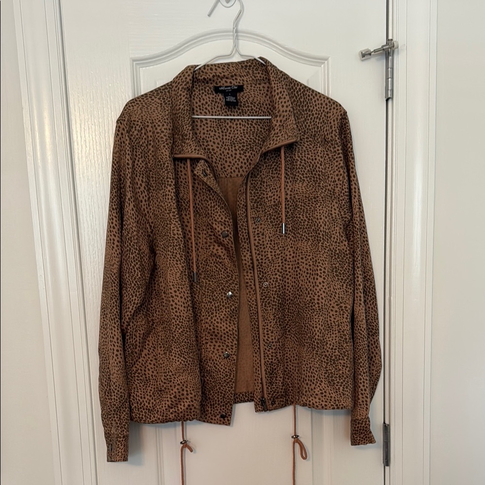 Brown Animal Print Women's Jacket
